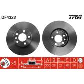 Bremssatz (2 Bremsscheiben) TRW - DF4323