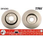 Bremssatz (2 Bremsscheiben) TRW - DF4393