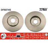 Bremsscheibe (pro Einheit) TRW - DF6074S