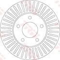 Bremssatz (2 Bremsscheiben) TRW - DF6922