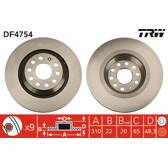 Bremssatz (2 Bremsscheiben) TRW - DF4754