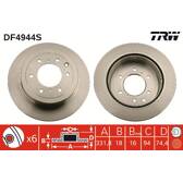 Bremsscheibe (pro Einheit) TRW - DF4944S