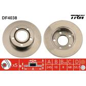 Sats om 2 bromsskivor TRW - DF4038