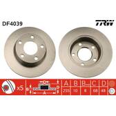 Sats om 2 bromsskivor TRW - DF4039