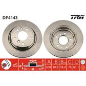 Sats om 2 bromsskivor TRW - DF4143