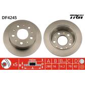 Sats om 2 bromsskivor TRW - DF4245