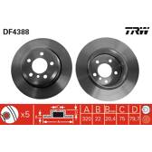 Sats om 2 bromsskivor TRW - DF4388
