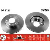 Sats om 2 bromsskivor TRW - DF2721