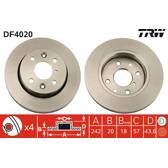 Sats om 2 bromsskivor TRW - DF4020