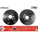 Sats om 2 bromsskivor TRW - DF4043