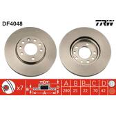 Sats om 2 bromsskivor TRW - DF4048