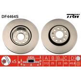 Bromsskiva (per enhet) TRW - DF4464S