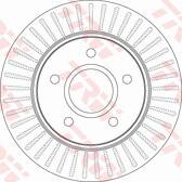 Bromsskiva (per enhet) TRW - DF6253S