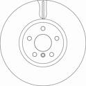 Bromsskiva fram TRW - DF6845S
