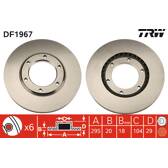 Juego de 2 discos de freno TRW - DF1967