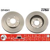 Juego de 2 discos de freno TRW - DF4041