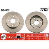 Juego de 2 discos de freno TRW - DF4112
