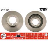 Juego de 2 discos de freno TRW - DF4494