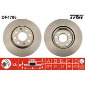 Juego de 2 discos de freno TRW - DF4796