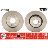 Juego de 2 discos de freno TRW - DF4825