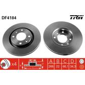 Jogo dois discos de freio TRW - DF4184