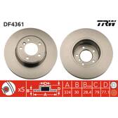 Set freni a disco TRW - DF4361