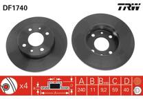 Brembo 08.5085.14 - Disco Freno Anteriore - Set di 2 dischi