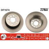 Jeu de 2 disques de frein TRW - DF1674