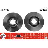 Jeu de 2 disques de frein TRW - DF1707