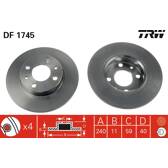 Jeu de 2 disques de frein TRW - DF1745
