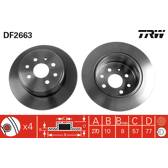 Jeu de 2 disques de frein TRW - DF2663