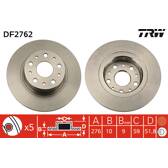 Jeu de 2 disques de frein TRW - DF2762