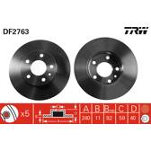 Jeu de 2 disques de frein TRW - DF2763