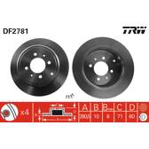 Jeu de 2 disques de frein TRW - DF2781