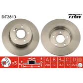 Jeu de 2 disques de frein TRW - DF2813