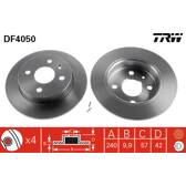 Jeu de 2 disques de frein TRW - DF4050