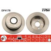 Jeu de 2 disques de frein TRW - DF4178
