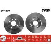 Jeu de 2 disques de frein TRW - DF4200