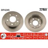 Jeu de 2 disques de frein TRW - DF4245