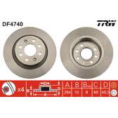 Jeu de 2 disques de frein TRW - DF4740