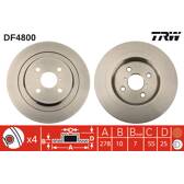 Jeu de 2 disques de frein TRW - DF4800