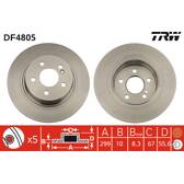 Jeu de 2 disques de frein TRW - DF4805