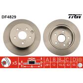 Jeu de 2 disques de frein TRW - DF4829