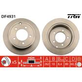 Jeu de 2 disques de frein TRW - DF4931
