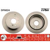 Jeu de 2 disques de frein TRW - DF6024