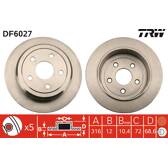 Jeu de 2 disques de frein TRW - DF6027