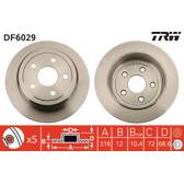 Jeu de 2 disques de frein TRW - DF6029
