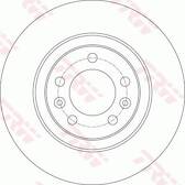 Jeu de 2 disques de frein TRW - DF6134