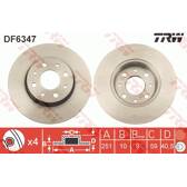 Jeu de 2 disques de frein TRW - DF6347
