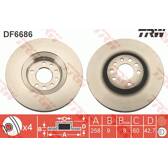 Jeu de 2 disques de frein TRW - DF6686